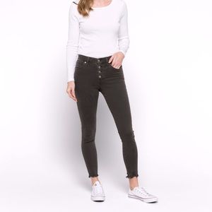 MADEWELL JEANS | WASHED OUT BLACK/DARK GRAY | 9” HI RISE SKINNY